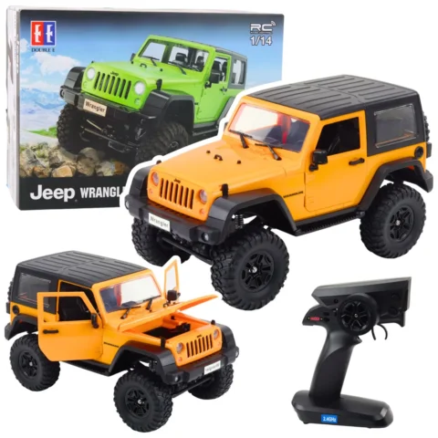 Auto Terenowe Zdalnie Sterowane RC Jeep Wrangler Rock Crawler Pomarańczowy 1:14