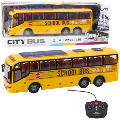 Autobus Zdalnie Sterowany RC Szkolny 1:30 Światła Żółty