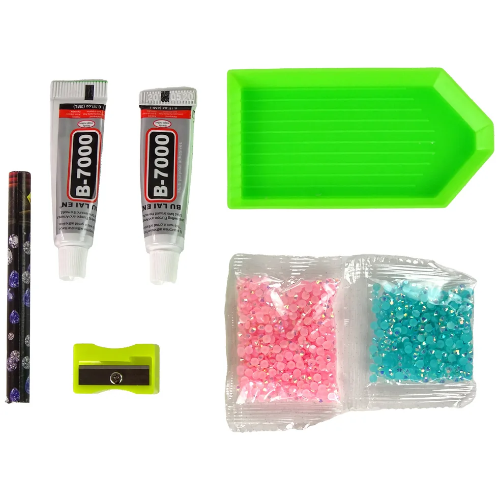 Zestaw Kreatywny DIY Diamentowy Renifer DIY Kryształki Brelok 3D Różowy - obrazek 3