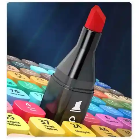 Markery alkoholowe DWUSTRONNE pisaki flamastry duży zestaw 168 szt + TORBA Liczba sztuk w zestawie: 168 szt.