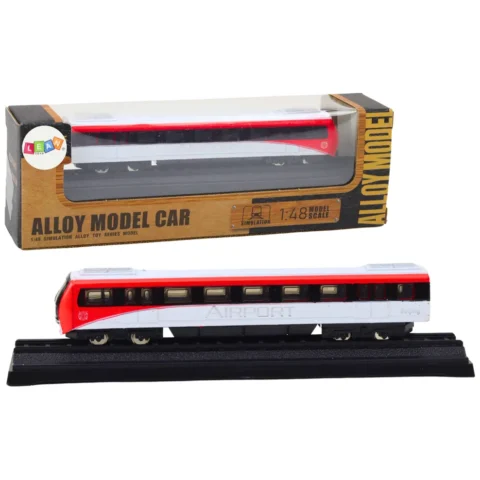 Model Kolekcjonerski Pociąg Czerwono-Biały 1:48 Metalowy