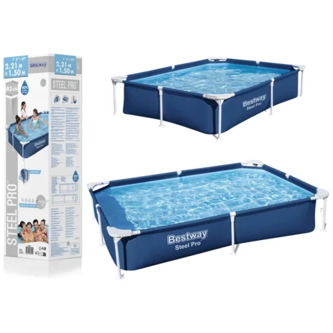 Basen Ogrodowy Stelażowy 221x150x43 cm Bestway 56401
