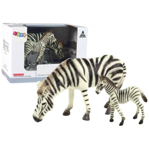 Zestaw 2 Figurek Zebra z Młodym Zebry Figurka Zwierzęta