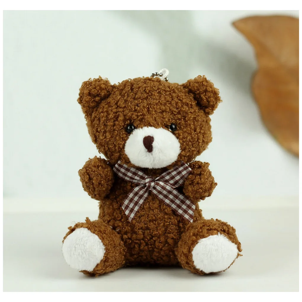Miś Pluszowy Brelok Zawieszka Ozdoba Brązowy 8cm - obrazek 3