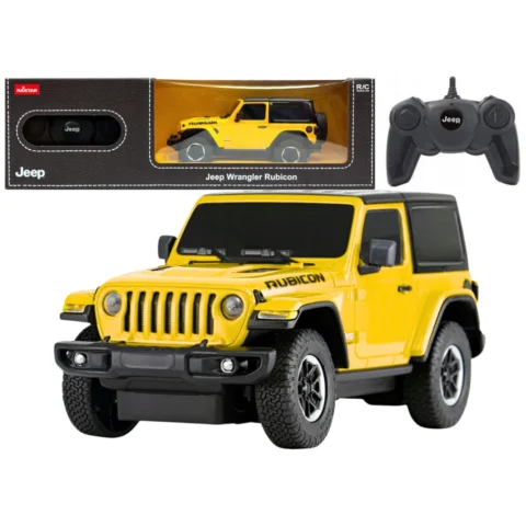 Auto JEEP Wrangler JL Rubicon Zdalnie Sterowany RC Rastar Żółty 1:24