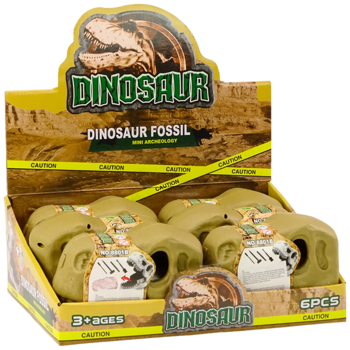 Zestaw Wykopalisk Archeologiczny Dinozaury Skamieniałości Czaszka - obrazek 4