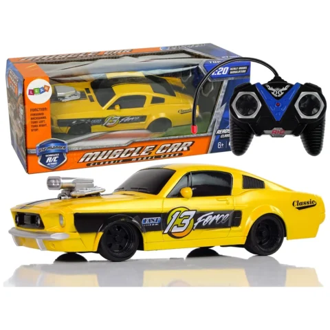 Zdalnie Sterowane Auto Sportowe 1:20 Żółte Pilot