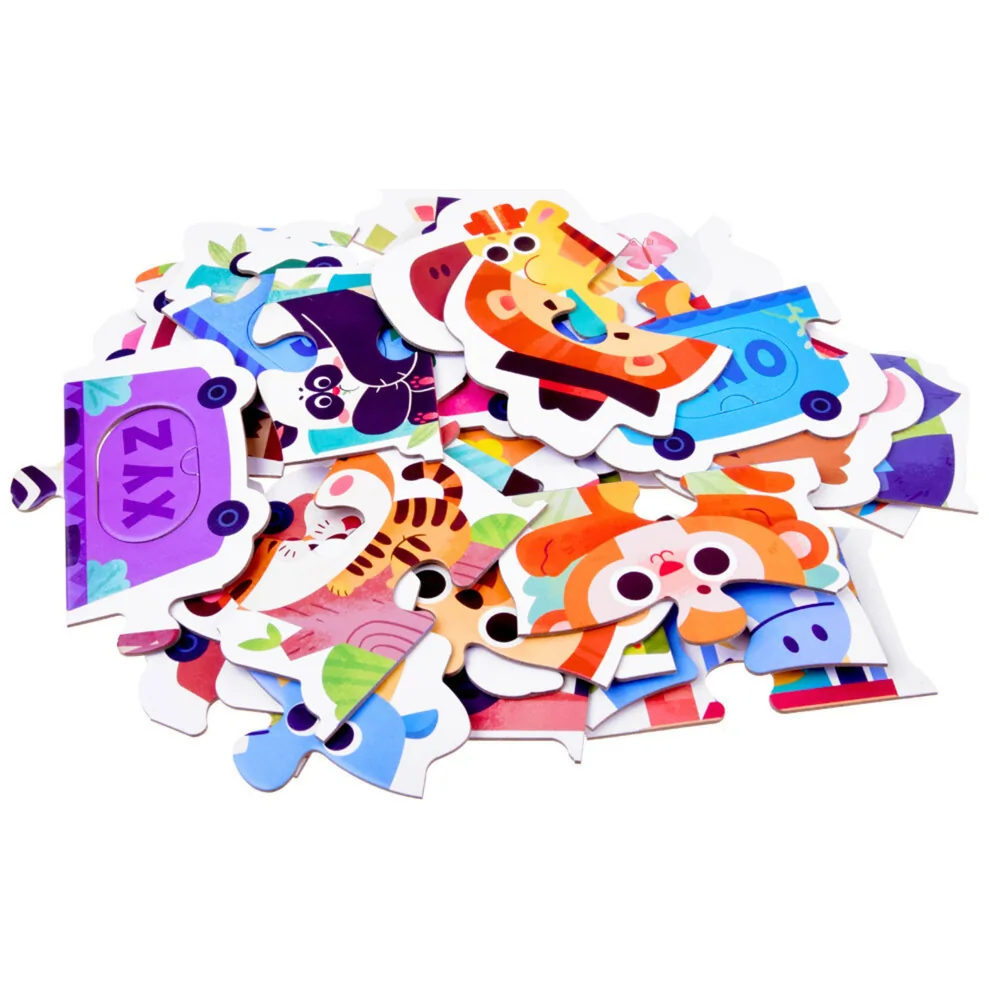 Puzzle Edukacyjne Dla Malucha Alfabet Pociąg Ze Zwierzętami 40 el. - obrazek 5