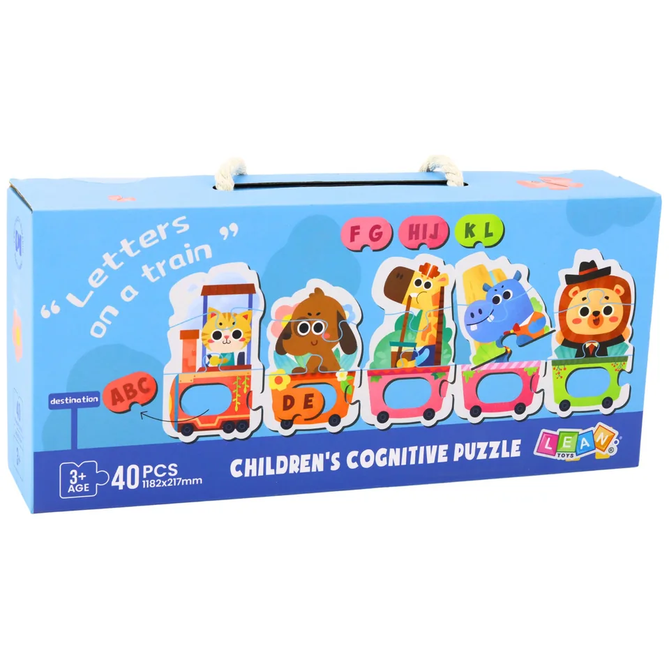 Puzzle Edukacyjne Dla Malucha Alfabet Pociąg Ze Zwierzętami 40 el. - obrazek 6