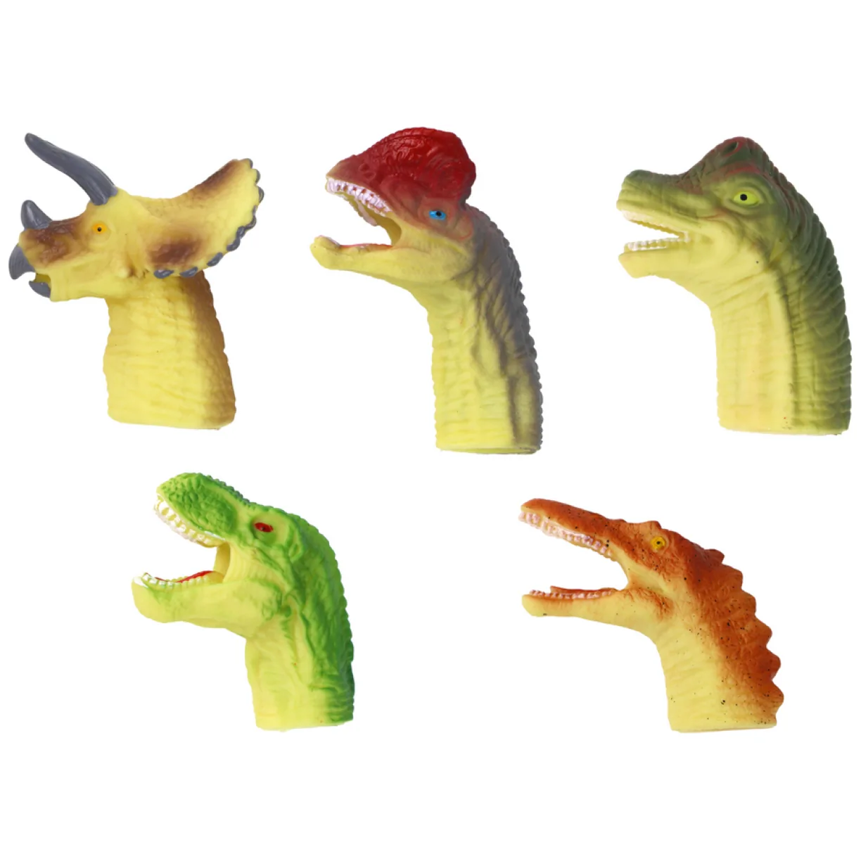 Dinozaury Na Palce Gumowe Sensoryczne Pacynki - obrazek 2
