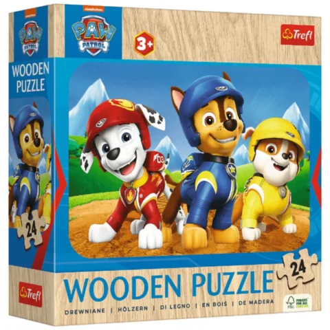Puzzle - 24 Drewniane - Urocza Psia Ekipa - Psi Patrol - Trefl 20265