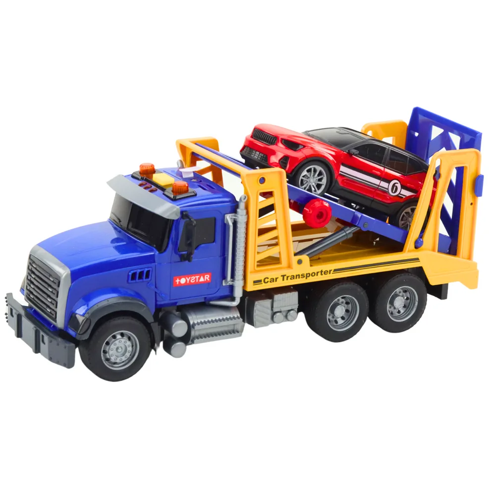 Zestaw Ciężarówka Laweta Transporter Samochód Światła Dźwięki - obrazek 2