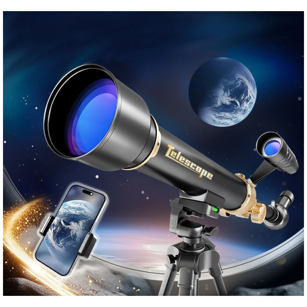 Teleskop Astronomiczny Edukacyjny Aluminiowy Akcesoria Statyw 1.35 M - obrazek 3