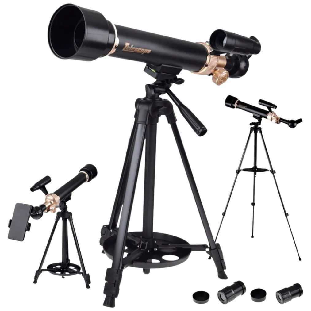 Teleskop Astronomiczny Edukacyjny Aluminiowy Akcesoria Statyw 1.35 M - obrazek 4