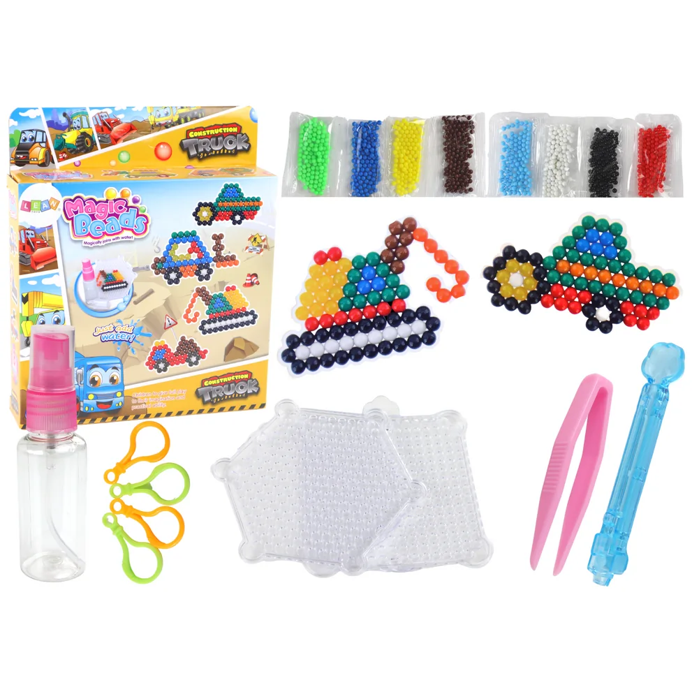 Zestaw Koralików Wodnych DIY Magiczne Koraliki 8 Kolorów Pojazdy Budowlane