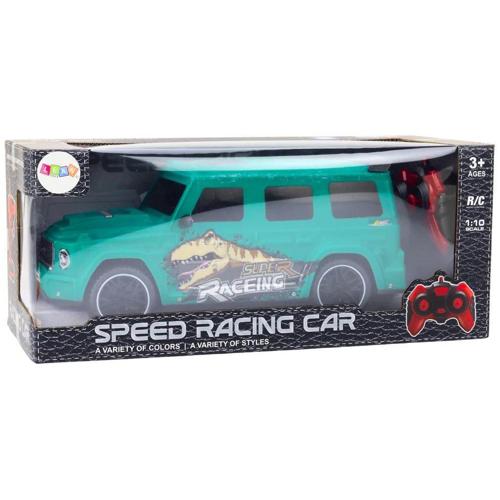 Auto Zdalnie Sterowane RC z Dinozaurem w Skali 1:10 Zielone - obrazek 6