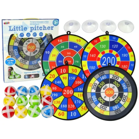 Zestaw Gier Dart Tarcza 36 cm Piłki na Rzepy