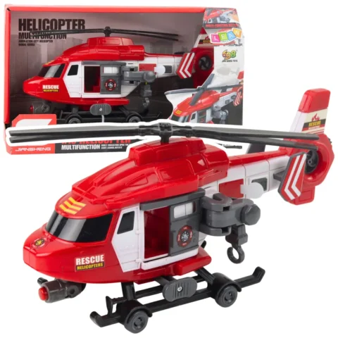 Helikopter Ratunkowy Hak Nosze Światła Dźwięki Czerwony 1:16