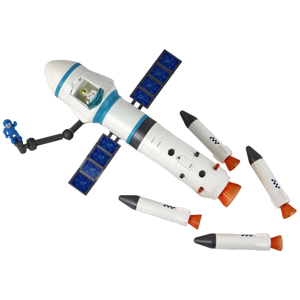 Zabawka Misja Kosmiczna Rakieta Astronauci Wyrzutnia 15 Elementów - obrazek 4