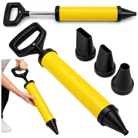 Pompka Do Fugowania Wyciskacz Budowlany Mas Betonu Silikonu 4 Końcówek 60cm