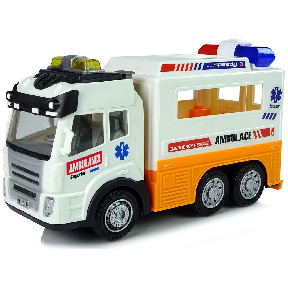 Ambulans Autko na Baterie Światło Dźwięki - obrazek 2