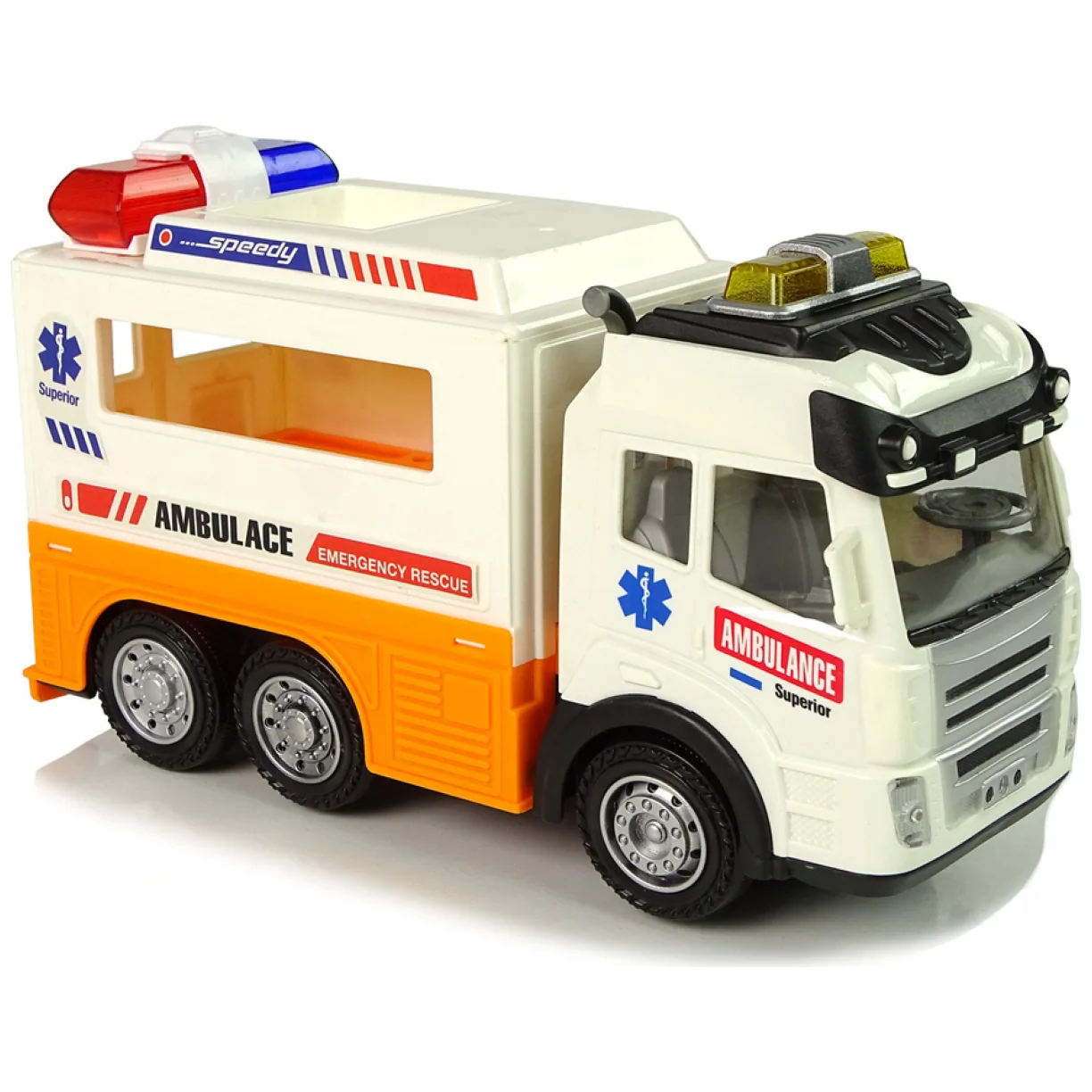 Ambulans Autko na Baterie Światło Dźwięki - obrazek 4