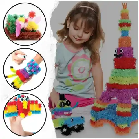 RZEPY CZEPY KLOCKI KREATYWNE KOLOROWE 900+ XXL MEGA ZESTAW ZABAWKA PREZENT Rodzaj: rzepy