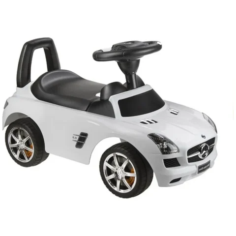 Jeździk Mercedes SLS AMG Pchacz Dla Dziecka Oparcie Schowek Biały