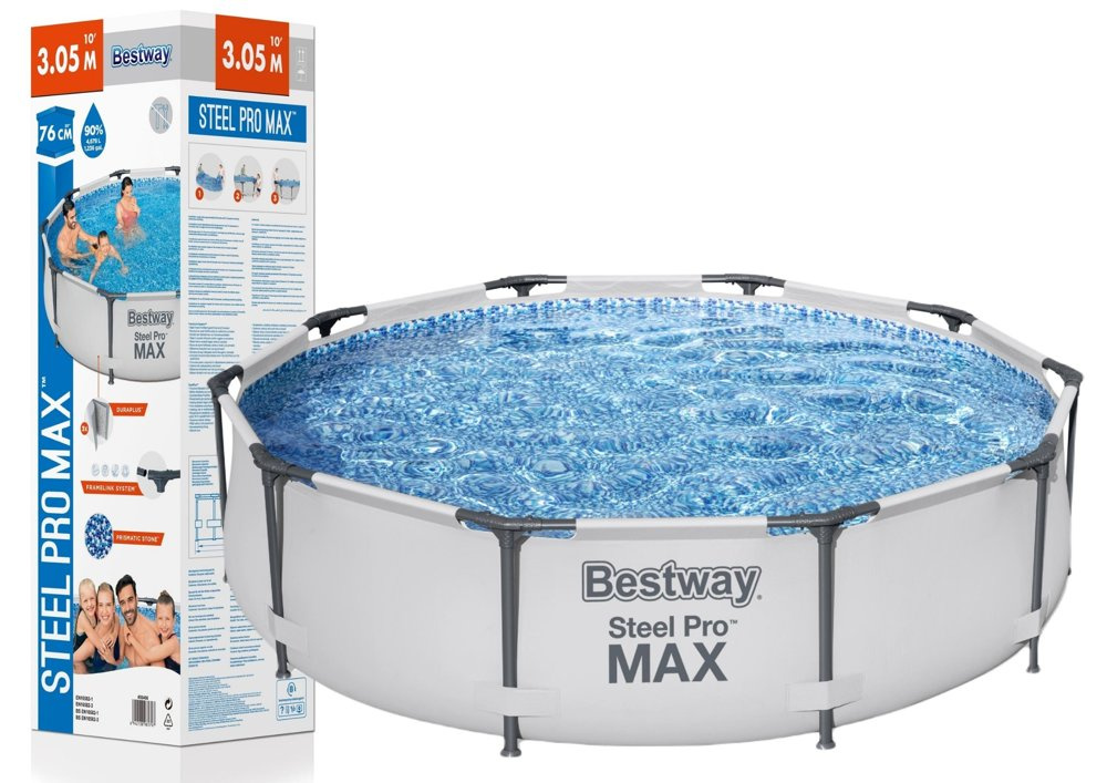 Basen Ogrodowy Stelażowy Okrągły 305 x 76 cm Bestway 56406