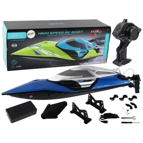 Motorówka R/C 2,4G Światła 30 km/h Niebieska