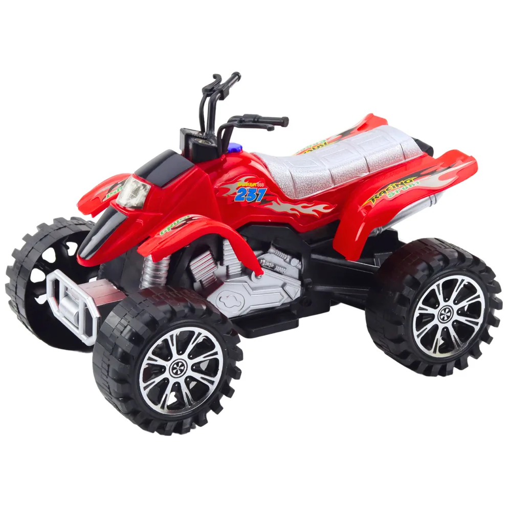 Quad Terenowy Z Napędem Bieżnikowane Koła Czerwony - obrazek 2