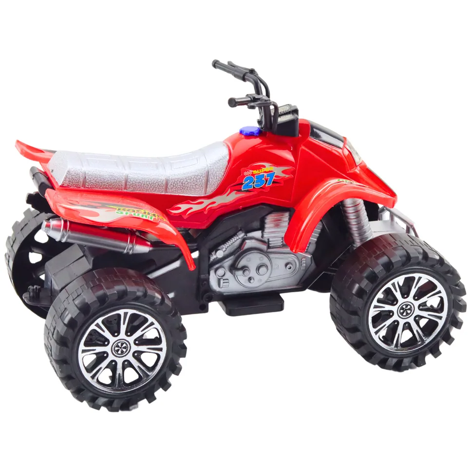 Quad Terenowy Z Napędem Bieżnikowane Koła Czerwony - obrazek 3