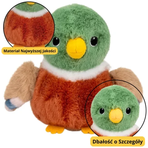 Pluszowa Maskotka Przytulanka Ptak Pluszowy Mała Kaczka 12cm
