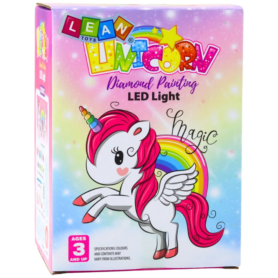 Zestaw Kreatywny Jednorożec W Słoiku Diamenty Lampka Nocna Pilot DIY - obrazek 4