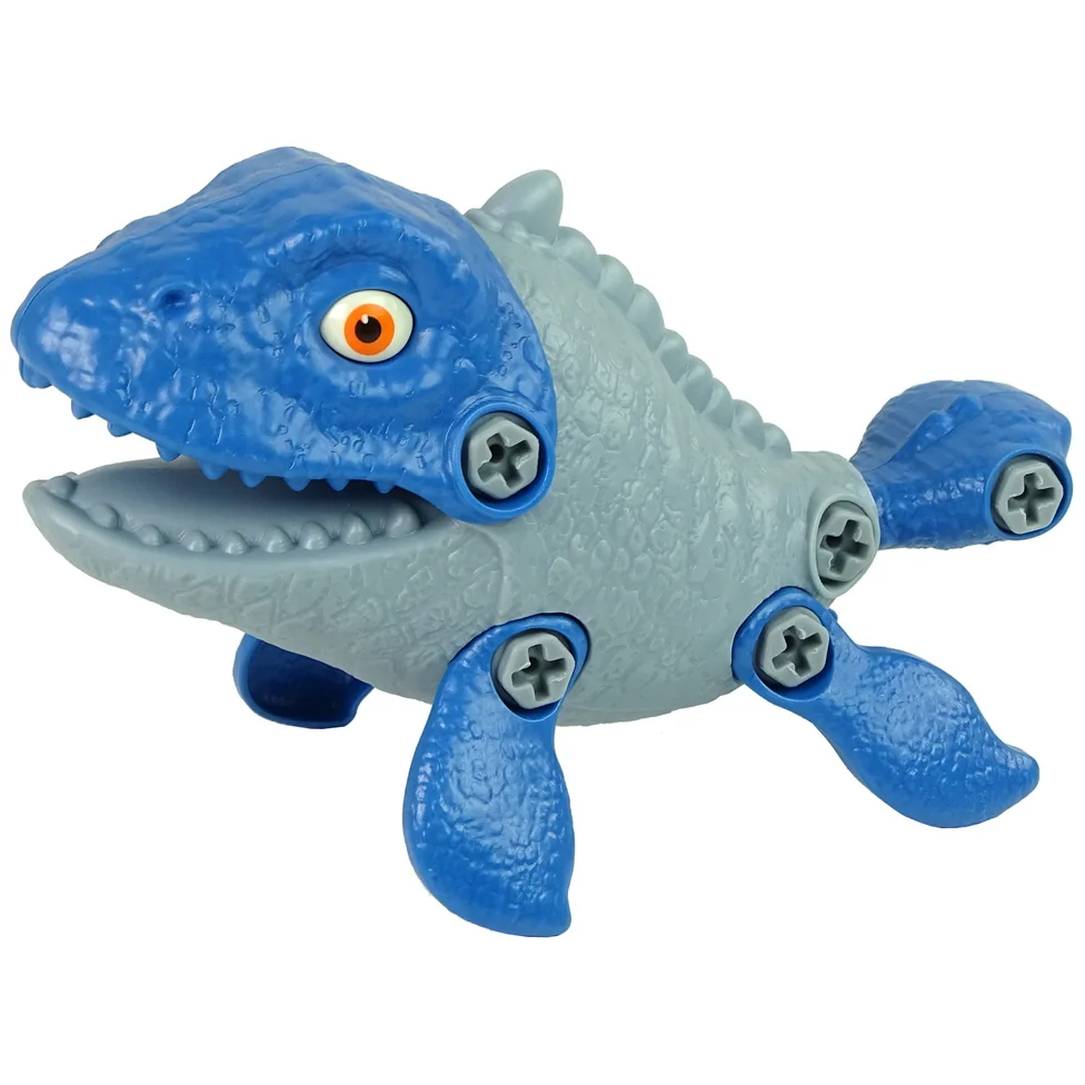 Zestaw Dinozaur Mosasaur z Jajkiem DIY Śrubokręt Niebieski - obrazek 2