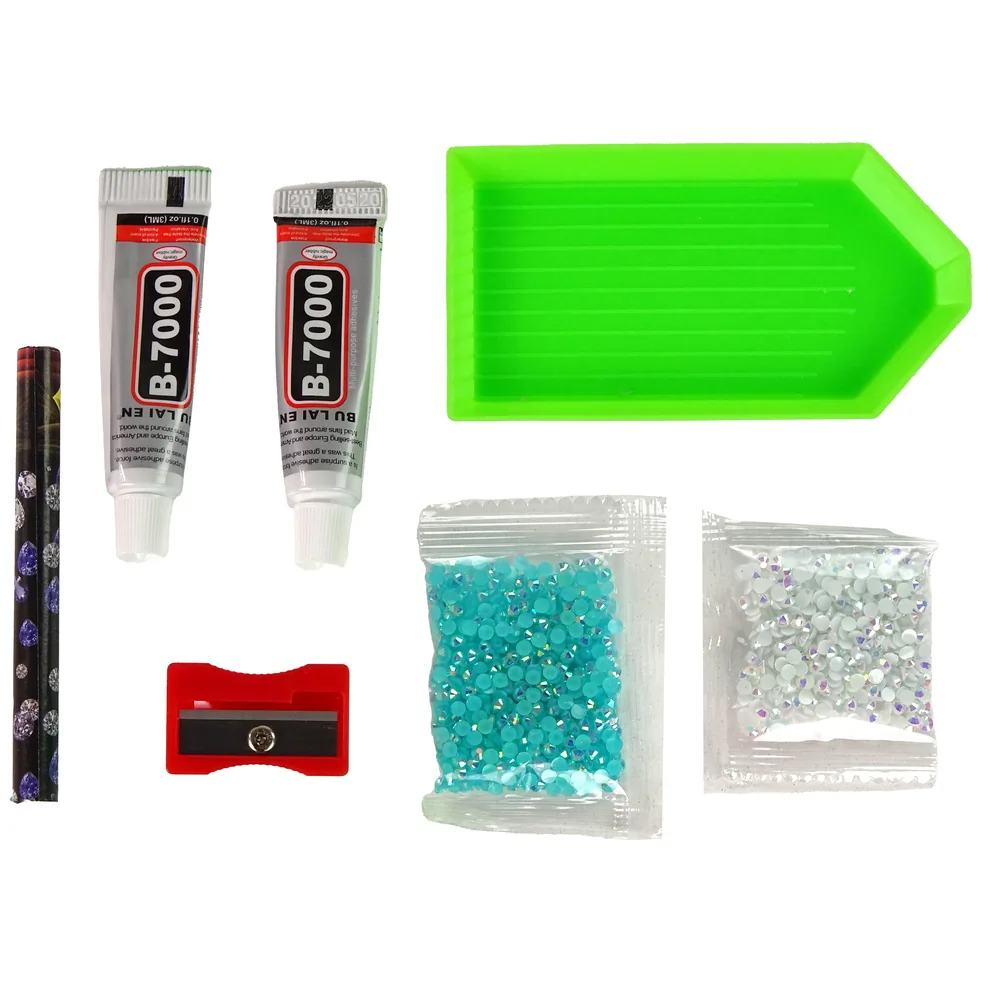 Zestaw DIY Diamentowy Renifer DIY Kryształki Brelok 3D Niebieski - obrazek 2