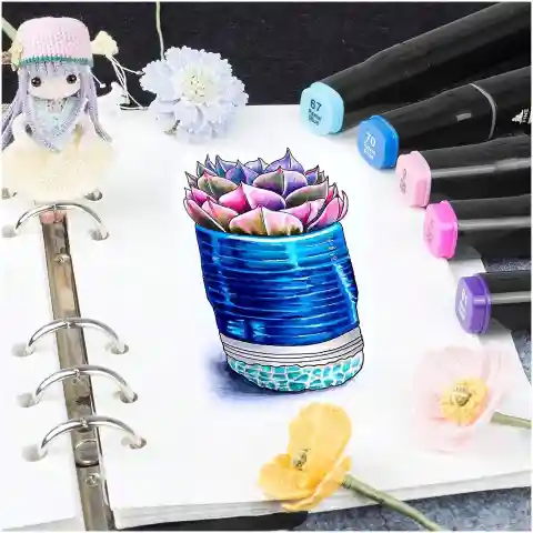 MARKERY ALKOHOLOWE 168 SZT Flamastry Mazaki Pisaki Dwustronne Pro + TORBA Marka: GALAXIA