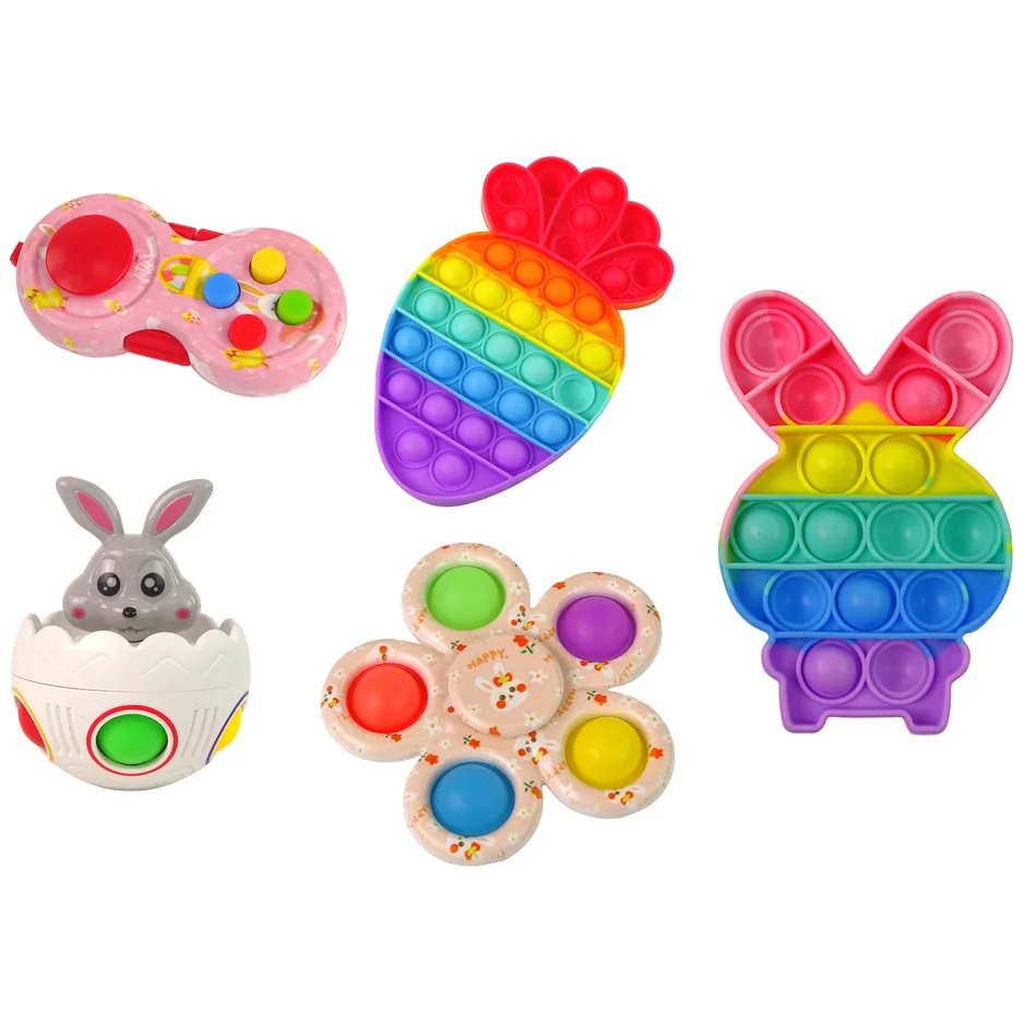 Zestaw Zabawek Wielkanocnych Fidget Toys Pop It 25 Elementów - obrazek 3