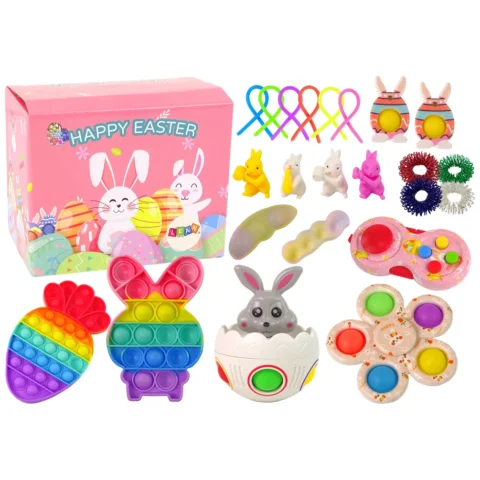 Zestaw Zabawek Wielkanocnych Fidget Toys Pop It 25 Elementów