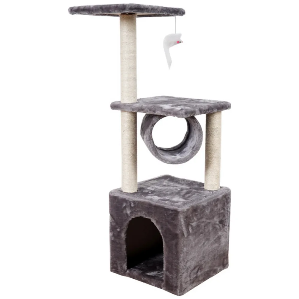 Drapak Dla Kota Z Domkiem Tunelem Platformy 30x30x107cm - obrazek 2