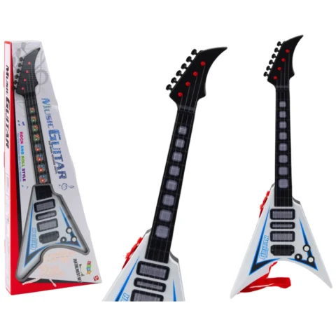 Gitara Elektryczna Dla Dzieci Światła Melodie Biała