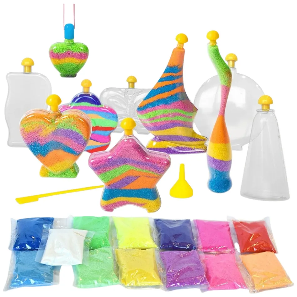 Zestaw Kreatywny Magiczny Piasek DIY Piaskowe Ozdoby Świecący Piasek - obrazek 2