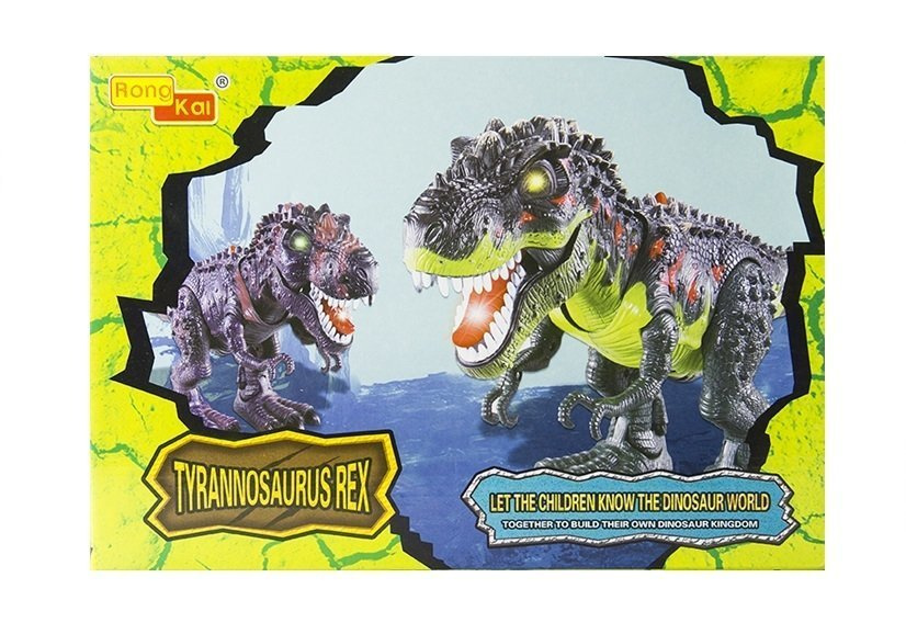 Dinozaur Na Baterie Tyranozaur Rex Chodzący Brązowy - obrazek 4