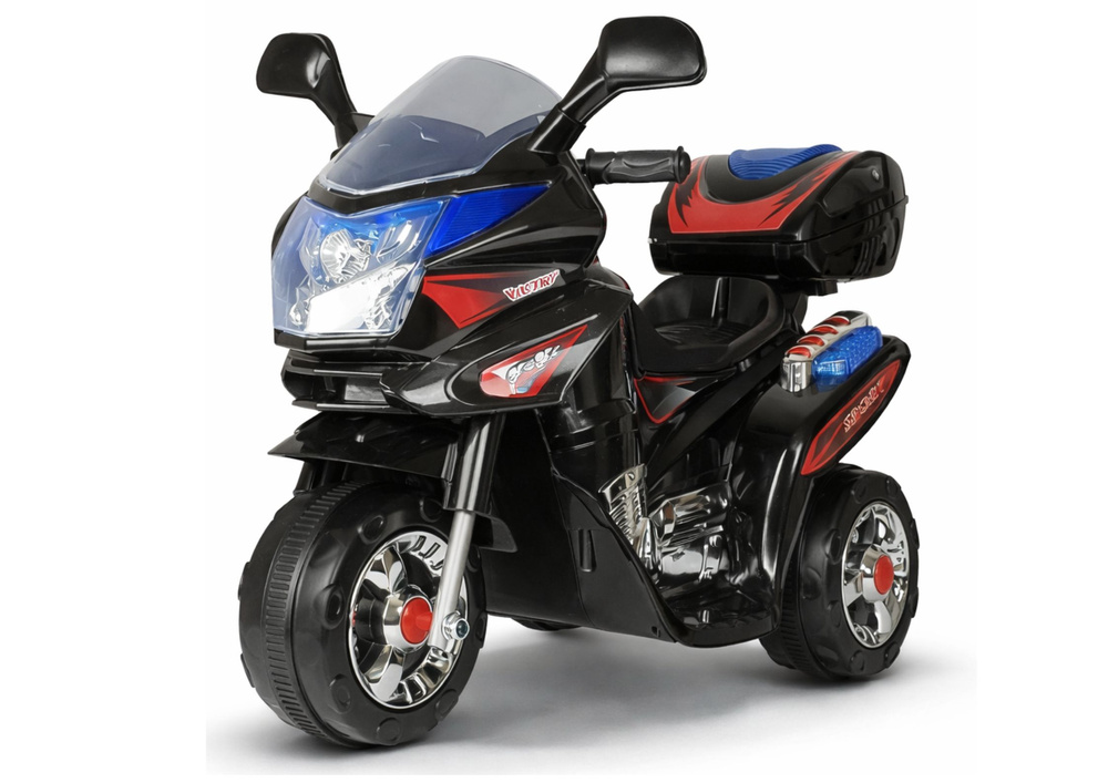 Motor Na Akumulator HC8051 Dla Dzieci Czarny Ścigacz Światła Led Dźwięki - obrazek 2