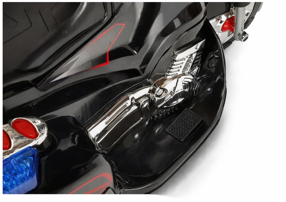 Motor Na Akumulator HC8051 Dla Dzieci Czarny Ścigacz Światła Led Dźwięki - obrazek 5