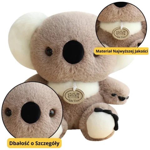 Maskotka Pluszowa Przytulanka Miś Koala Szary 23cm