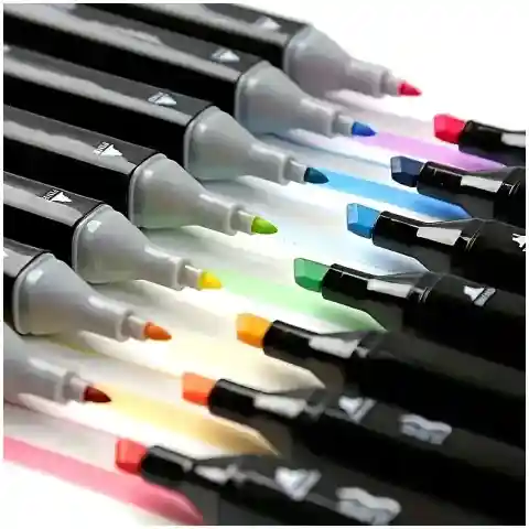 ZESTAW MARKERY DWUSTRONNE PISAKI ALKOHOLOWE FLAMASTRY MAZAKI ETUI 168 SZTUK Płeć: chłopcy, dziewczynki, unisex