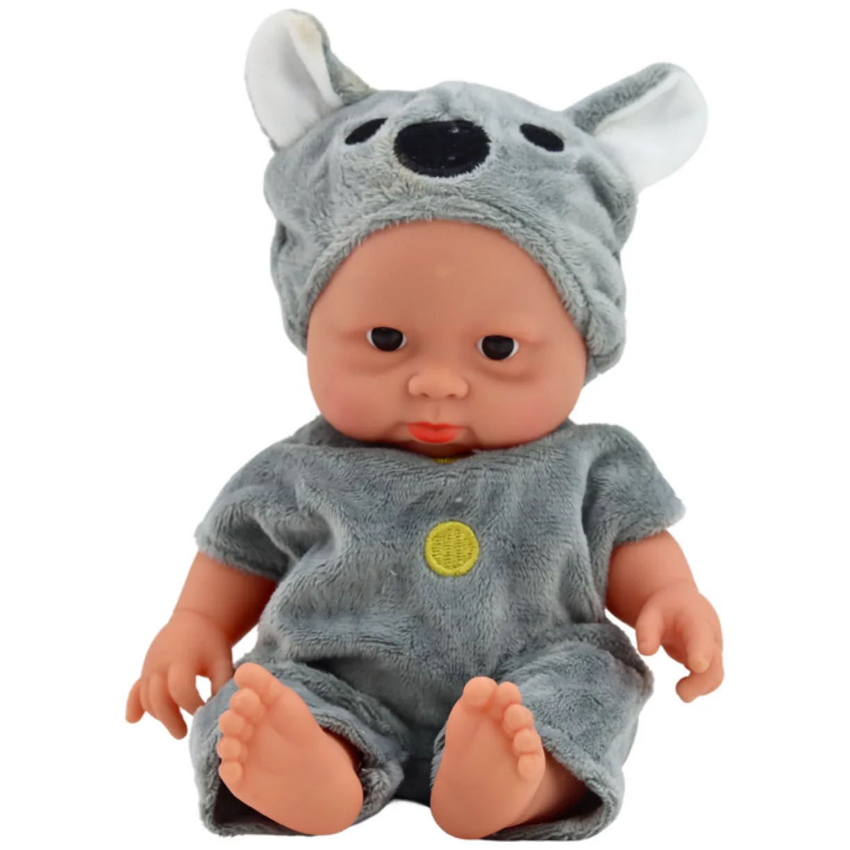 Mała Lalka Bobas Siwe Ubranko Czapeczka Koala - obrazek 2