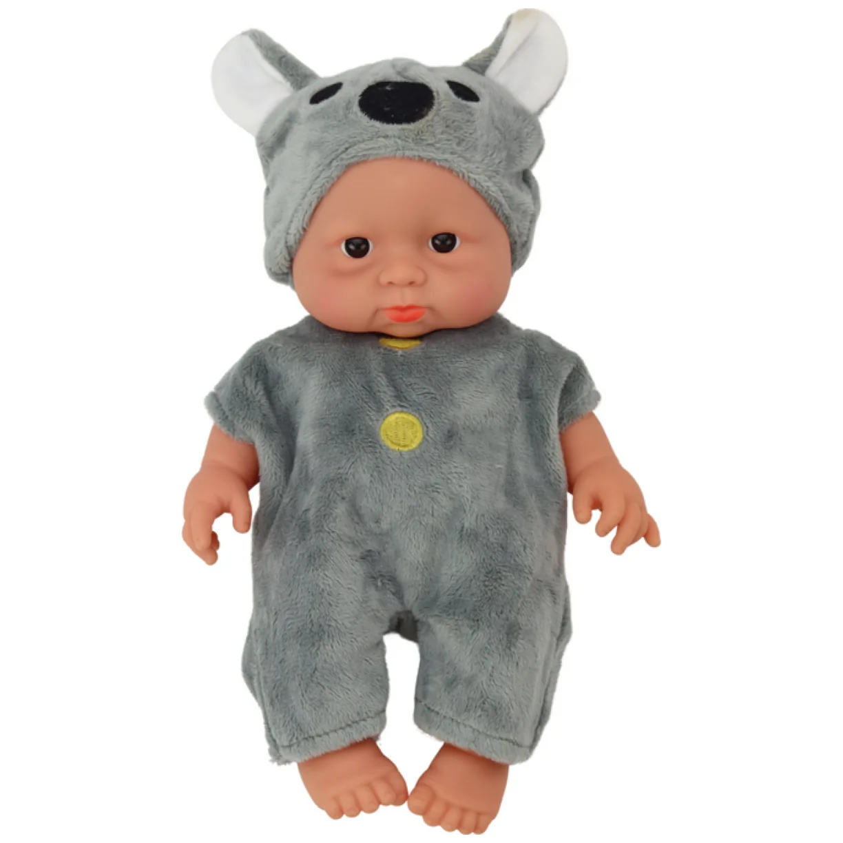 Mała Lalka Bobas Siwe Ubranko Czapeczka Koala - obrazek 3