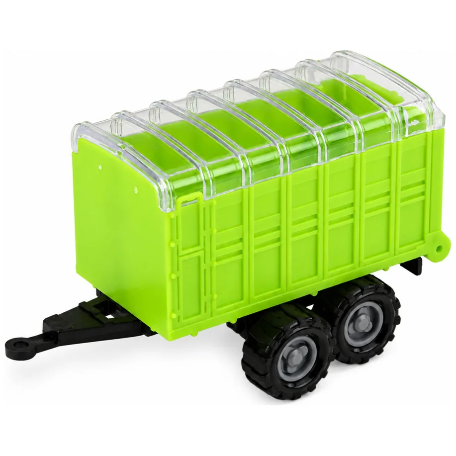 Zestaw Pojazdów Rolniczych Traktor Sieczkarnia Przyczepy 1:68 4 szt. - obrazek 4